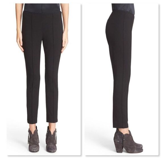 Rag & Bone Polly black side zip ankle pants size 4 Pin-tucked Center Seams - Picture 5 of 16